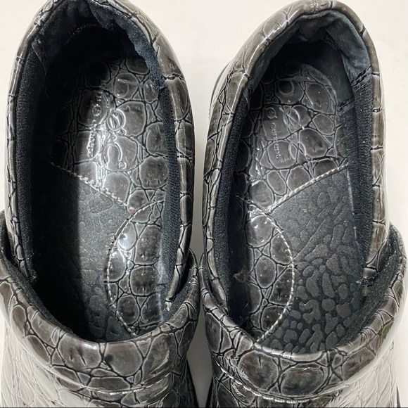B.O.C. Peggy Clogs Slip On Gray Crocodile Nurse’s Shoes Sz 7 1/2 - Picture 6 of 7